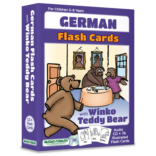 German Flash Cards with Winko Teddy Bear (CD/Flash Cards)