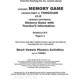 Phonics Activity Books - Short Vowels (Gr. K-2) - PDF DOWNLOAD