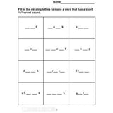 Phonics Activity Books - Short Vowels (Gr. K-2) - PDF DOWNLOAD
