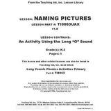 Phonics Activity Books - Long Vowels (Gr. K-2)