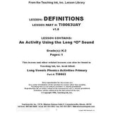 Phonics Activity Books - Long Vowels (Gr. K-2) - PDF DOWNLOAD
