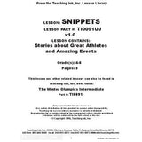 The Winter Olympics (Gr. 4-6) - PDF DOWNLOAD