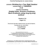Long Division (Gr. 3-6) - PDF DOWNLOAD