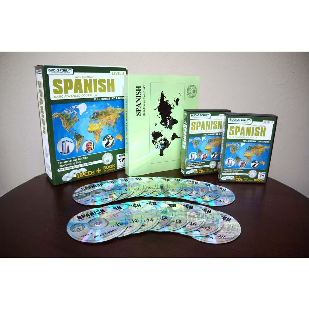 FSI: Basic Spanish Advanced A (18 CDs/Book) – Audio-Forum