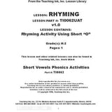 Phonics Activity Books - Short Vowels (Gr. K-2) - PDF DOWNLOAD