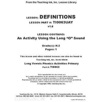 Phonics Activity Books - Long Vowels (Gr. K-2)