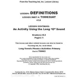 Phonics Activity Books - Long Vowels (Gr. K-2)